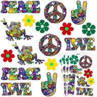 32 pieces hippie theme car stickers | peace and love decals | cute car flower stickers for bumpers, car windows, water bottles, laptops, skateboards, and computers логотип