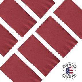 img 2 attached to 2-Ply Burgundy Dinner Napkins - 125 Pack, 15" X 17" Unfolded, 7.5" X 4.25" Folded - CUSINIUM Brand.