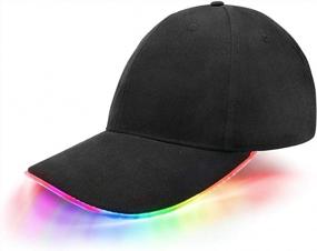 img 4 attached to JIGUOOR LED Hat Light Up Baseball Cap Flash Glow Party Hat Rave Accessories For Festival Club Stage Hip-Hop Performance