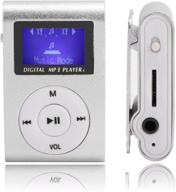 🎧 wisoqu portable mini mp3 music player with sports back clip, lcd screen & memory card support - silver logo