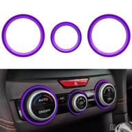 enhance your subaru's interior with mochent ac climate control 🚘 knob outer ring covers - ideal for crosstrek, forester, and impreza! logo