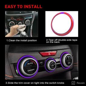 img 1 attached to Enhance Your Subaru's Interior with MOCHENT AC Climate Control 🚘 Knob Outer Ring Covers - Ideal for Crosstrek, Forester, and Impreza!