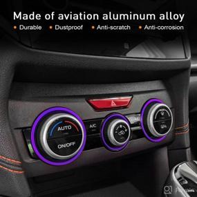 img 2 attached to Enhance Your Subaru's Interior with MOCHENT AC Climate Control 🚘 Knob Outer Ring Covers - Ideal for Crosstrek, Forester, and Impreza!