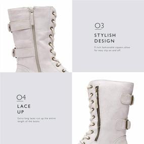 img 1 attached to Stay Secure And Stylish With DailyShoes Women'S High Lace-Up Combat Boots With Credit Card And Money Pocket