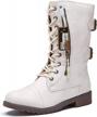 stay secure and stylish with dailyshoes women's high lace-up combat boots with credit card and money pocket logo