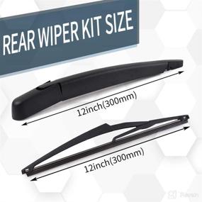 img 2 attached to 🚗 OE Style Rear Windshield Wiper Arm Blade Replacement for Nissan Juke 2011-2016, Rogue 2008-2013, and Benz ML-class 2006-2015 - A1698201745