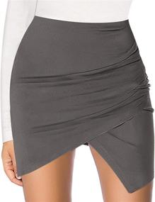 img 4 attached to MANGOPOP Womens Pencil Bodycon Medium Women's Clothing - Skirts