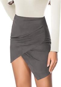 img 3 attached to MANGOPOP Womens Pencil Bodycon Medium Women's Clothing - Skirts