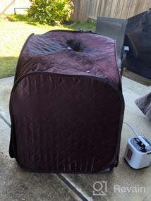 img 5 attached to Portable Indoor Steam Sauna For Weight Loss And Detox - Himimi 2L With Foldable Design, Chair, And Remote Control (Brown)