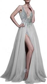 img 4 attached to Stunning Glamorous Evening Dresses in 👗 Vestido Grey - US6 Women's Clothing at Dresses