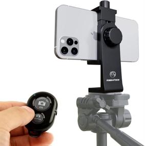 img 4 attached to 📱 Flexible KobraTech Cell Phone Tripod Mount Adapter: Universal Fit for iPhone & Android, Horizontal and Vertical Rotation