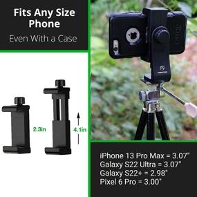 img 2 attached to 📱 Flexible KobraTech Cell Phone Tripod Mount Adapter: Universal Fit for iPhone & Android, Horizontal and Vertical Rotation