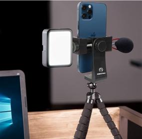 img 3 attached to 📱 Flexible KobraTech Cell Phone Tripod Mount Adapter: Universal Fit for iPhone & Android, Horizontal and Vertical Rotation