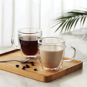 img 3 attached to Enjoy Your Coffee Hotter And Longer With CNGLASS Large 17 Oz Double Wall Glass Coffee Mug