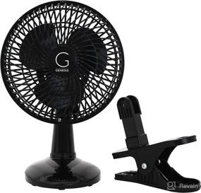 img 4 attached to 🌬️ Genesis 6-Inch Clip Convertible Table-Top & Clip Fan: Two Quiet Speeds for Home, Office, Dorm, and More - Black (A1CLIPFANBLACK)