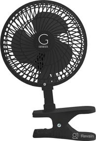 img 2 attached to 🌬️ Genesis 6-Inch Clip Convertible Table-Top & Clip Fan: Two Quiet Speeds for Home, Office, Dorm, and More - Black (A1CLIPFANBLACK)