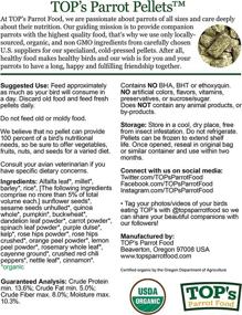 img 3 attached to Organic USDA Certified Parrot Food Pellets for Hookbills - Non-GMO, Peanut Soy & Corn Free - Ideal for Small, Medium, and Large Parrots