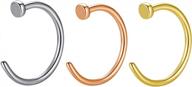 faux piercing jewelry: stylish & comfortable orangelove nose, lip, and cartilage rings in 316l surgical steel - 18g, 20g, and 22g sizes available logo