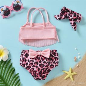 img 2 attached to 👶 Baby Girl Swimsuit Set with Tassel Bikini - Adorable Two Piece Bathing Suit for Summer Beach Outfits