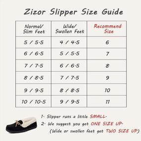 img 3 attached to Zizor Women'S Moccasin Slippers With Memory Foam, Ladies Warm House Shoes With Fleece Lining, Cozy Indoor Outdoor Closed Back Slip On Loafers