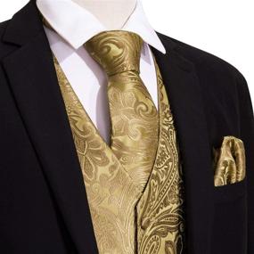 img 3 attached to Stylish Barry Wang Paisley Waistcoat: Your Ideal Wedding Men's Accessory