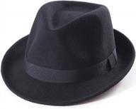 🎩 men's straw fedora hat - trilby style sun hat with panama design - wool blend logo