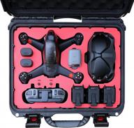 cynova dji fpv case, waterproof professional carrying hard case with full protection for fpv dji drone compatible with dji fpv accessories / dji fpv goggles v2 / dji fpv remote controller 2 / rc-n1 remote / fly more kit logo