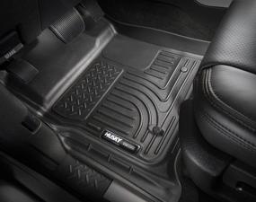 img 1 attached to 🚗 Husky Liners Weatherbeater Series Front & 2nd Seat Floor Liners - Black - 98101 - Fits Chevrolet Cobalt & Pontiac G5 (2005-2010) - 4 Pcs