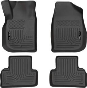 img 2 attached to 🚗 Husky Liners Weatherbeater Series Front & 2nd Seat Floor Liners - Black - 98101 - Fits Chevrolet Cobalt & Pontiac G5 (2005-2010) - 4 Pcs