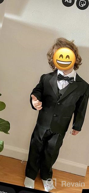 img 1 attached to 👔 OLIVIA KOO Classic Tuxedo for Boys - Suits & Sport Coats for Boys' Clothing review by Lance Gunn