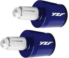 img 1 attached to Blue Aluminum Motorcycle Handlebar Ends - 7/8 inch or 22mm Handle Bar Grips Plugs Caps for YZF R1 R3 R6 R125 R6S R25 600R