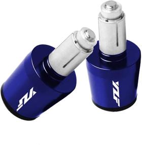 img 4 attached to Blue Aluminum Motorcycle Handlebar Ends - 7/8 inch or 22mm Handle Bar Grips Plugs Caps for YZF R1 R3 R6 R125 R6S R25 600R