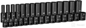 img 4 attached to ⚙️ Capri Tools 3/8-Inch Drive Impact Socket Set, Metric, 8 to 22 mm, Premium Chrome Molybdenum Steel, Shallow and Deep, 30-Piece