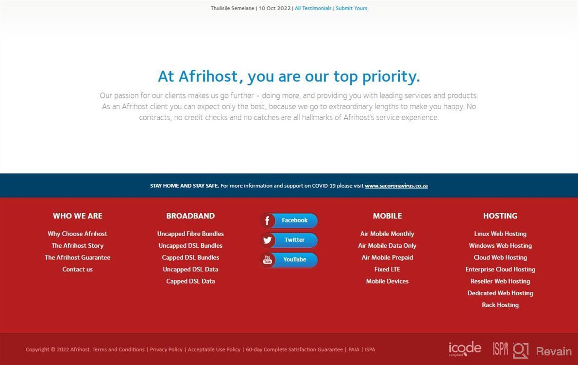 img 1 attached to Afrihost review by Bishnu Bush