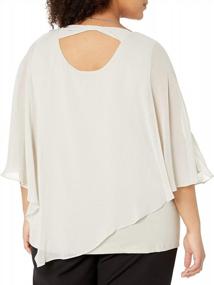 img 1 attached to Twist Back Popover Top For Women By AGB