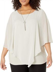 img 2 attached to Twist Back Popover Top For Women By AGB