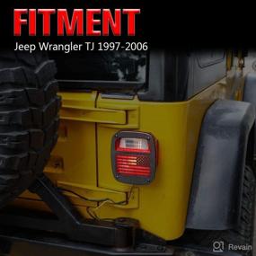 img 1 attached to 🚘 Enhance and Protect Your Jeep Wrangler YJ TJ Taillights with RT-TCZ Metal Tail Light Guards - TJ-US Flag