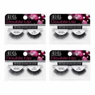 get glamorous with ardell double up 208 black false eyelashes - 4 pack for extreme eye drama! logo