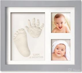 img 4 attached to Baby Hand and Footprint Kit - Baby Footprint Kit - Baby Keepsake - Baby Shower Gifts for Mom - Baby Picture Frame for Baby Registry for Boys and Girls