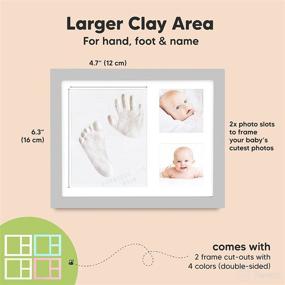 img 1 attached to Baby Hand and Footprint Kit - Baby Footprint Kit - Baby Keepsake - Baby Shower Gifts for Mom - Baby Picture Frame for Baby Registry for Boys and Girls