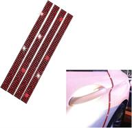 🚗 car door bling crash bumper crystal protection tape strip - 90cm/35.4" each - set of 4 red - door edge anti-scratch sticker - car door guard логотип