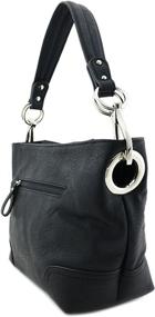 img 2 attached to Stylish & Compact: Black Women's Handbags & Wallets with Shoulder Hardware by Hobo Bags