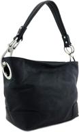 stylish & compact: black women's handbags & wallets with shoulder hardware by hobo bags логотип