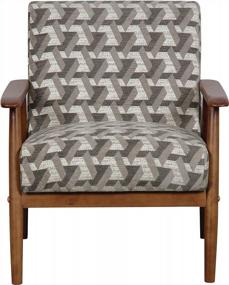 img 1 attached to Стильное и удобное кресло Mid Century Modern Accent - Pulaski Home Comfort Grey Prism