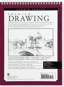 img 2 attached to 📚 Peter Pauper Press Large Premium Drawing Pad 9" X 12" - The Ultimate Sketchbook for Studio Artists (Hardcover)