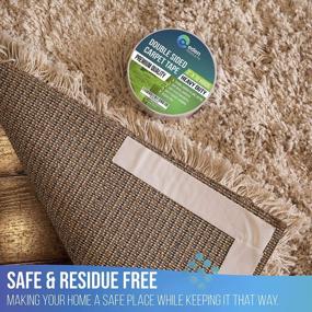 img 2 attached to Heavy Duty Multi Purpose Carpet Tape: Secure Area Rugs, Mats & Carpets Indoors & Outdoors - 2" X 10 Yards White By EdenProducts