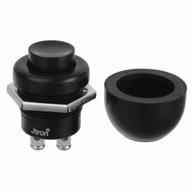 waterproof momentary push button switches with rubber casing for car boat - black, off-(on) function, 12~24v/10a reset button switch logo