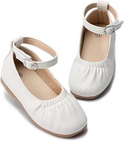 img 4 attached to CENCIRILY Toddler Little 2 White Numeric_7_Point_5 Girls' Shoes ~ Flats