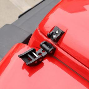 img 1 attached to Voodonala Black Aluminum Hood Latches for 2007-2018 Jeep Wrangler JK JKU - Secure Your Hood with Style!