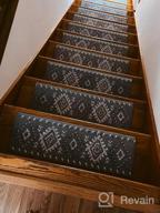 img 1 attached to Stylish & Safe: Sussexhome Carpet Stair Treads For Wooden Steps - 4-Pack Of Self-Adhesive, Pet & Kid-Friendly Indoor Treads To Prevent Slipping review by Robert Mac